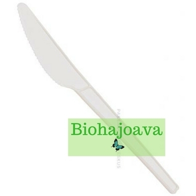 Kertakäyttöinen biohajoava veitsi 17cm 100% kompostoitava