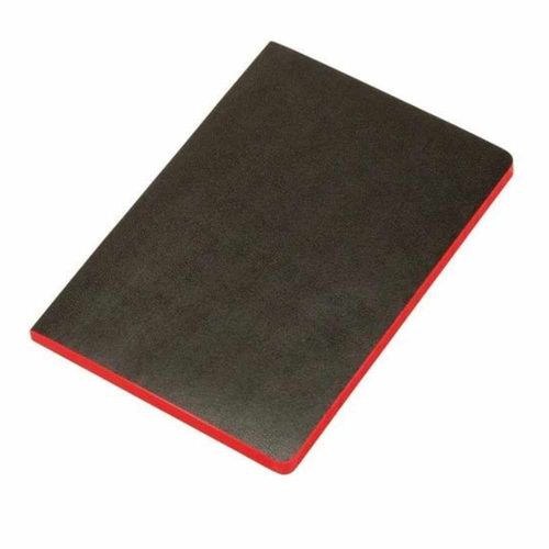 Muistikirja A6 pehmeäkantinen musta/punainen